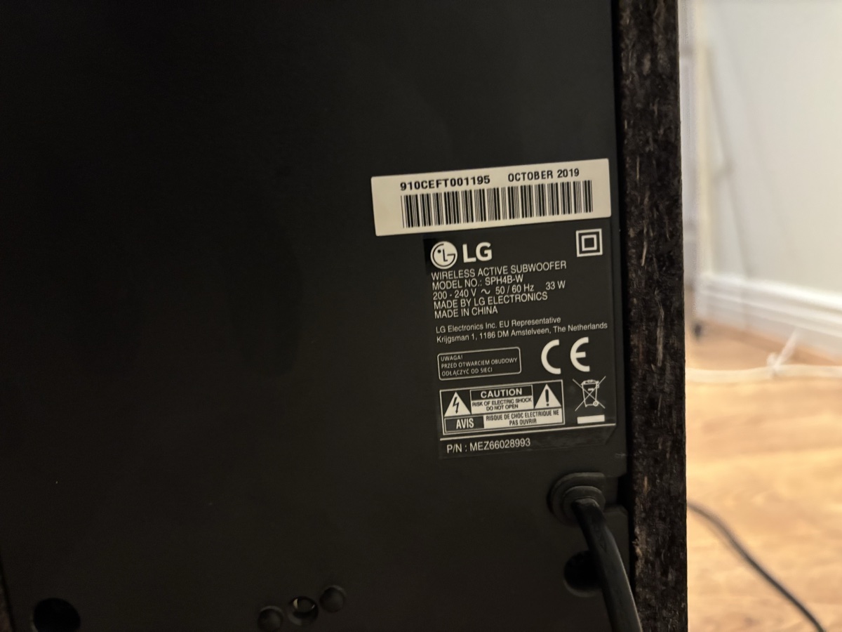 LG soundbar + wireless speaker