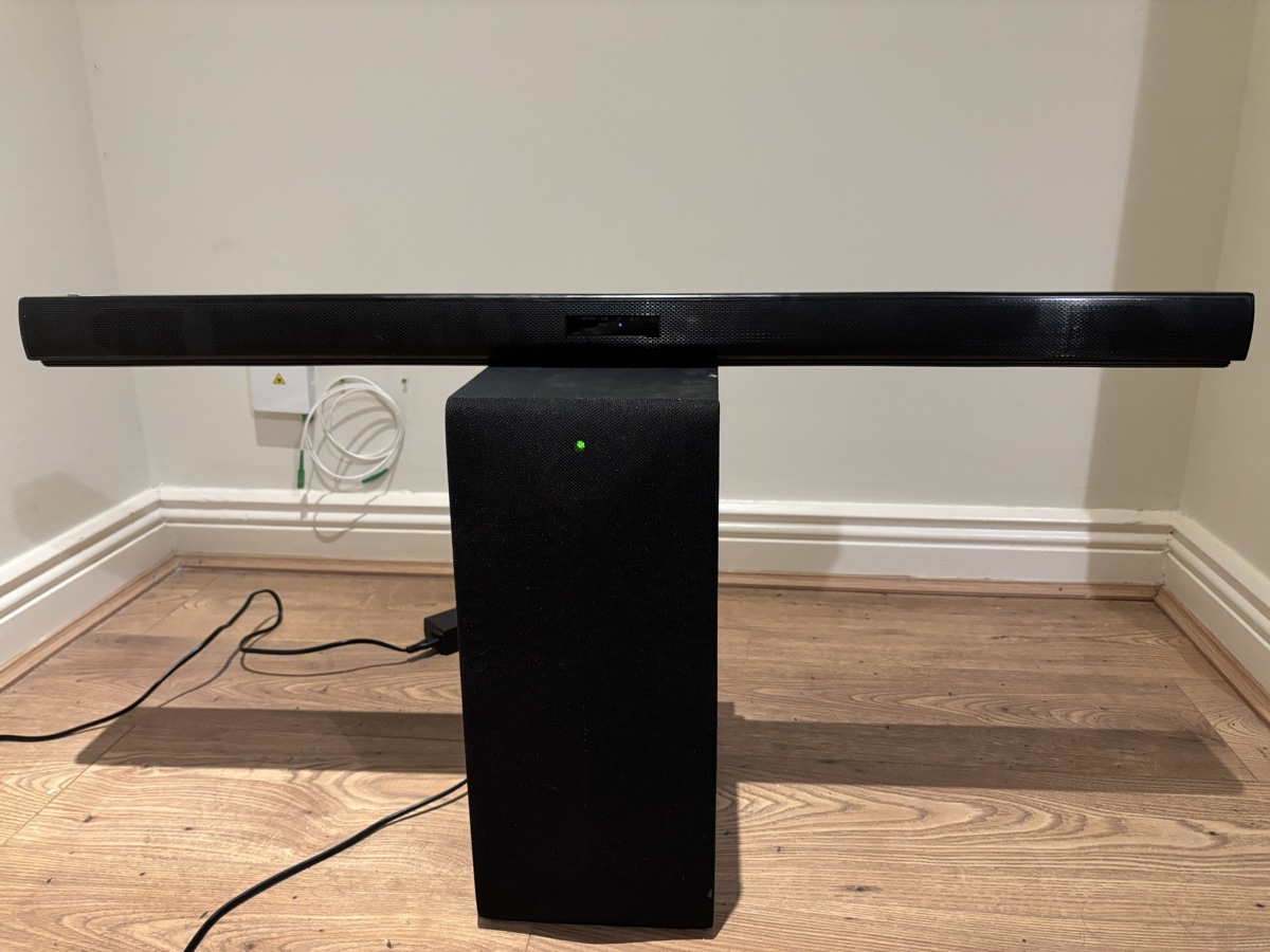LG soundbar + wireless speaker