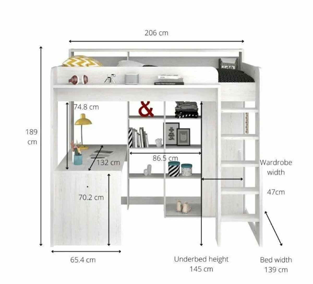 Bunk bed with 5+1