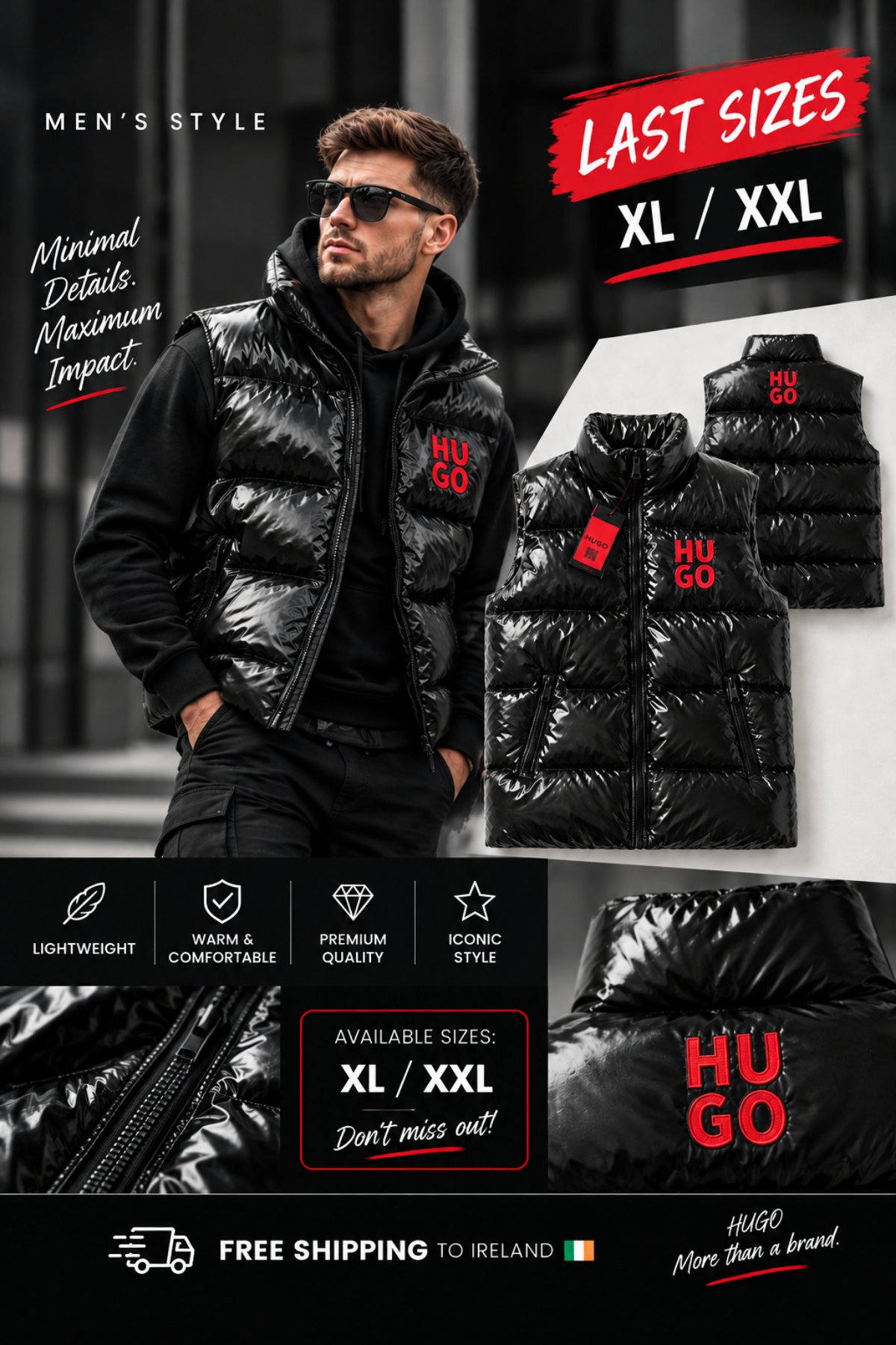 🖤 Black Puffer Vest