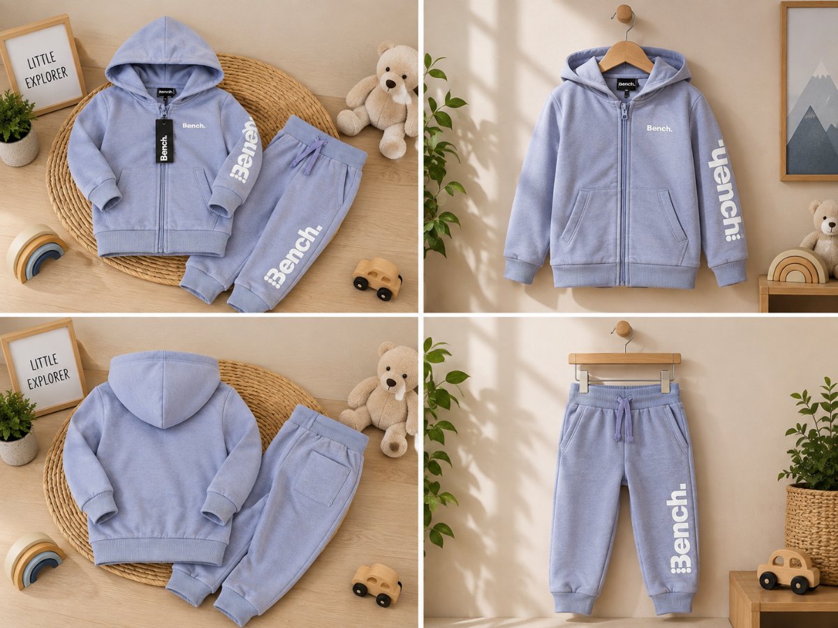 BENCH Boys  2-Piece Tracksuit Set Zip Hoodie+Joggers 18 months+  Choose Colour