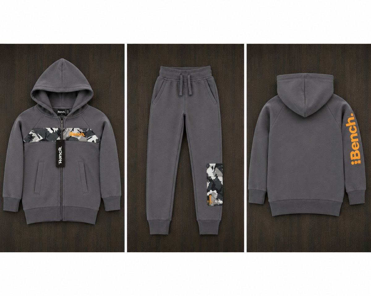 BENCH Boys  2-Piece Tracksuit Set Zip Hoodie+Joggers 4 to 5 years  Choose Colour