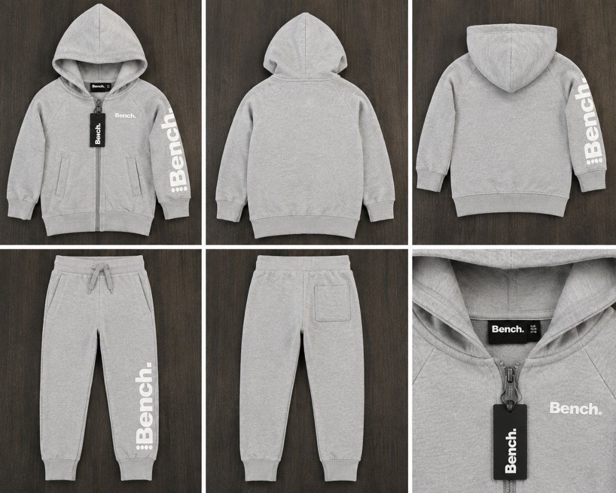 BENCH Boys  2-Piece Tracksuit Set Zip Hoodie+Joggers 3 to 4 years  Choose Colour