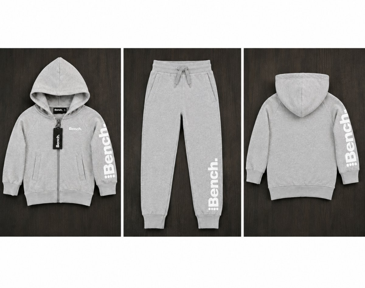 BENCH Boys 2-Piece Tracksuit Set Zip Hoodie+Joggers 3 to 4 years Choose Colour
