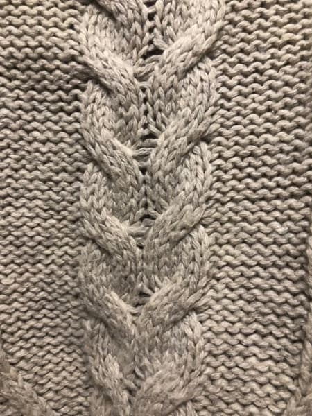 Aran wool jumper, cream, large