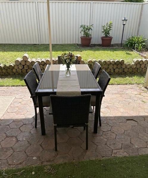 4-seat rattan garden set + cushions