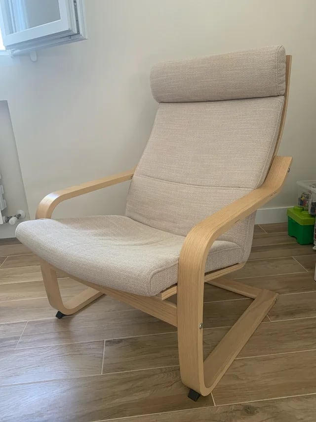 IKEA Poäng chair + footstool