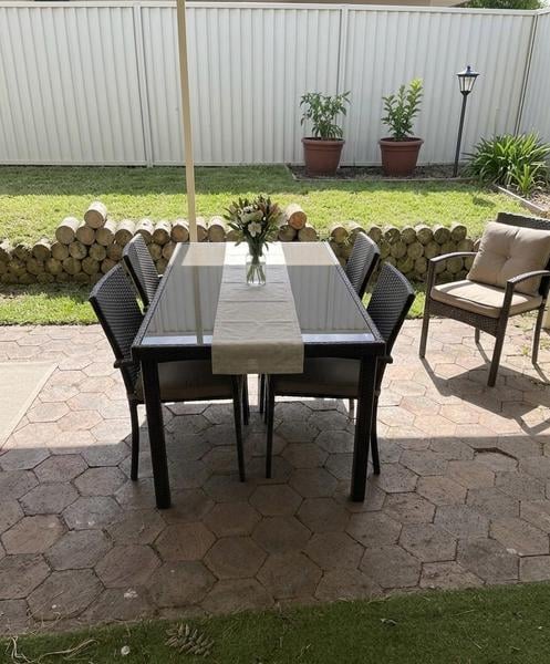 4-seat rattan garden set + cushions